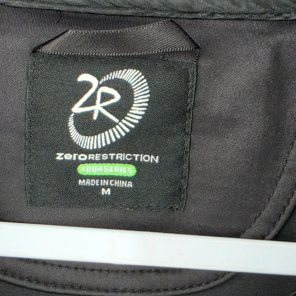 Zero Restriction Mens Black Tour Series Quarter Zip Golf Pullover Jacket Size M